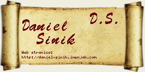 Daniel Šinik vizit kartica